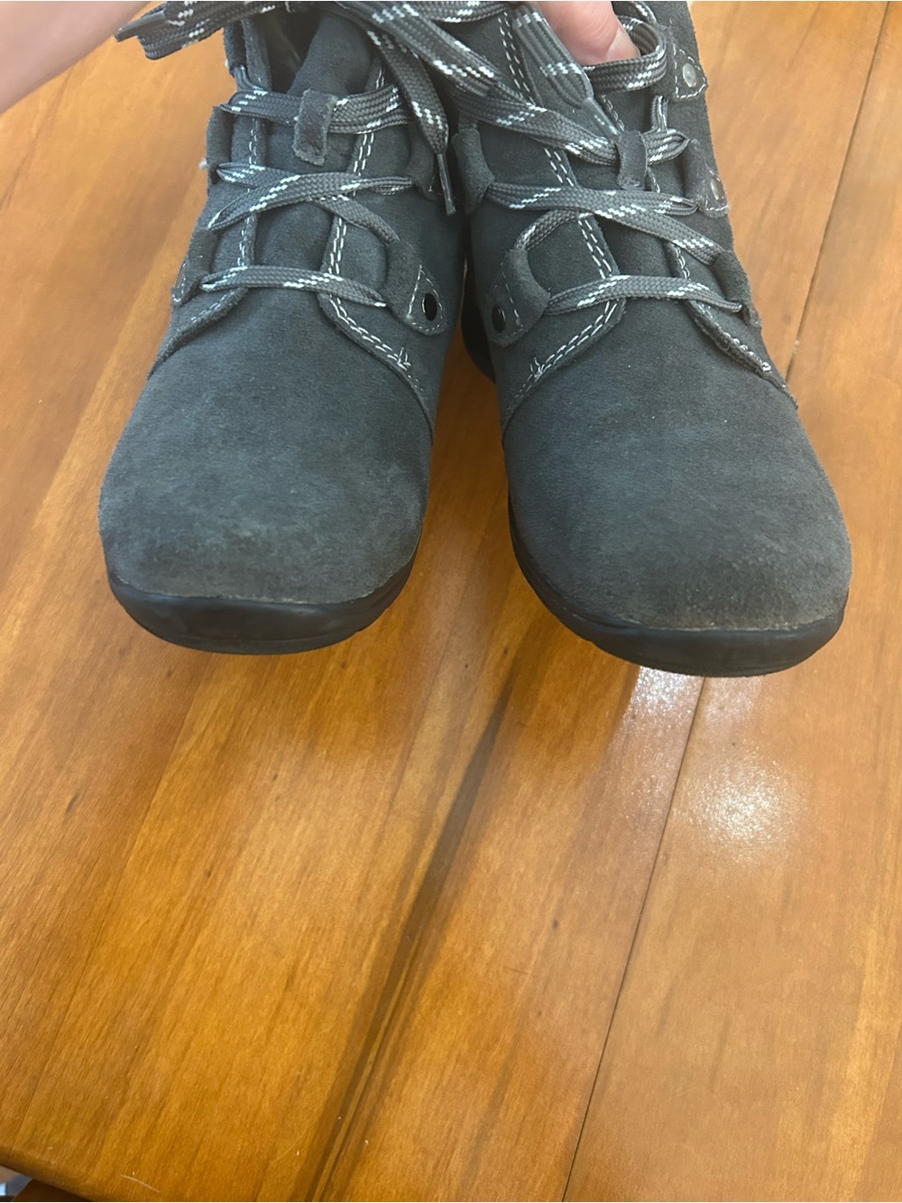 Earth Origins Cooper Gray Suede Boots Water Resistant Ankle Boots Size 8.5 - Picture 5 of 9